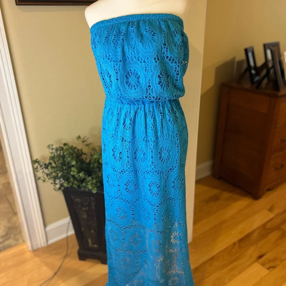 Lilly Pulitzer Emmett Women’s Strapless Dress in Blue - Picture 4 of 14